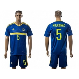 Bosnia Herzegovina #5 Kolasinac Home Soccer Country Jersey