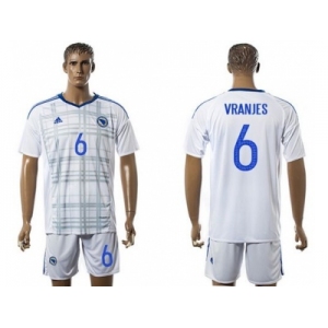 Bosnia Herzegovina #6 Vranjes Away Soccer Country Jersey