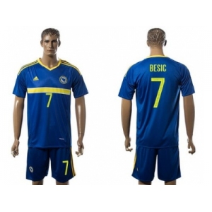 Bosnia Herzegovina #7 Besic Home Soccer Country Jersey