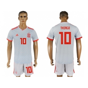 Spain #10 Thiago Away Soccer Country Jersey