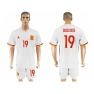 Spain #19 Diego Costa Away Soccer Country Jersey