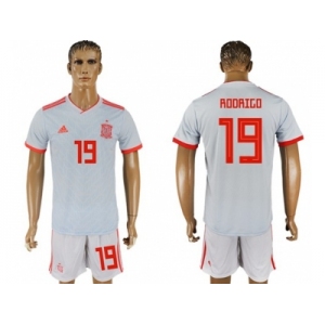 Spain #19 Rodrigo Away Soccer Country Jersey