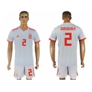 Spain #2 Odriozola Away Soccer Country Jersey