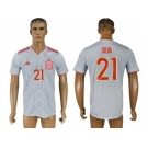 Spain #21 Silva Away Soccer Country Jersey1