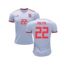 Spain #22 Nolito Away Soccer Country Jersey