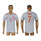 Spain #7 Morata Away Soccer Country Jersey1