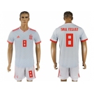 Spain #8 Saul Niguez Away Soccer Country Jersey