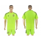 Spain Blank Shiny Green Goalkeeper Soccer Country Jersey