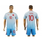 Turkey #10 Turan Away Soccer Country Jersey