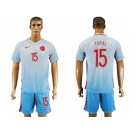 Turkey #15 Topal Away Soccer Country Jersey