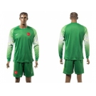 Turkey Blank Green Goalkeeper Long Sleeves Soccer Country Jersey