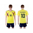 Colombia #10 Valderrama Home Soccer Country Jersey