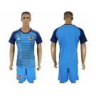 Colombia Blank Blue Goalkeeper Soccer Country Jersey