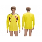 Colombia Blank Home Long Sleeves Soccer Country Jersey