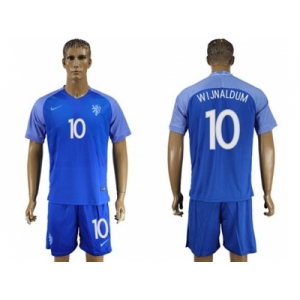 Holland #10 Wijnaldum Away Soccer Country Jersey