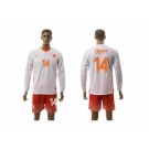Holland #14 Cruyff Away Long Sleeves Soccer Country Jersey