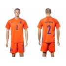 Holland #2 Veltman Home Soccer Country Jersey