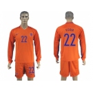 Holland #22 Vorm Home Long Sleeves Soccer Country Jersey