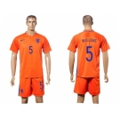 Holland #5 Willems Home Soccer Country Jersey