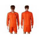 Holland Blank Home Long Sleeves Soccer Country Jersey