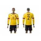Colombia #2 Zapata Home Long Sleeves Soccer Country Jersey