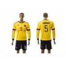 Colombia #5 Carbonero Home Long Sleeves Soccer Country Jersey