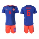 Colombia #6 Sanchez Away Soccer Country Jersey