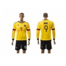 Colombia #9 Muriel Home Long Sleeves Soccer Country Jersey