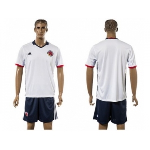 Colombia Blank Away Soccer Country Jersey