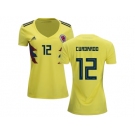 Women Colombia #12 Cuadrado Home Soccer Country Jersey