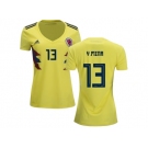 Women Colombia #13 Y.Mina Home Soccer Country Jersey