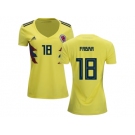 Women Colombia #18 Fabra Home Soccer Country Jersey