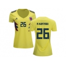 Women Colombia #26 A.Hurtado Home Soccer Country Jersey