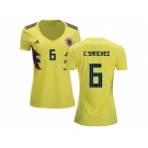 Women Colombia #6 C.Sanchez Home Soccer Country Jersey