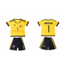 Colombia #1 David Ospina Home Kid Soccer Country Jersey