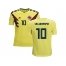 Colombia #10 Valderrama Home Kid Soccer Country Jerseys