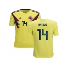 Colombia #14 Mateus Home Kid Soccer Country Jersey