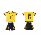 Colombia #15 Sabalsa Home Kid Soccer Country Jersey