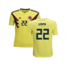 Colombia #22 Lerma Home Kid Soccer Country Jersey