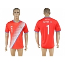 Costa Rica #1 Navas K. Home Soccer Country Jersey