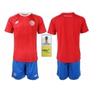 Costa Rica Blank Home Soccer Country Jerseys