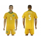 Cote dlvoire #5 Zokora Home Soccer Country Jersey