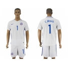 Chile #1 C.Bravo Away Soccer Country Jersey