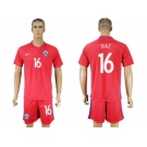 Chile #16 Diaz Home Soccer Country Jersey