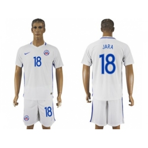 Chile #18 Jara Away Soccer Country Jersey