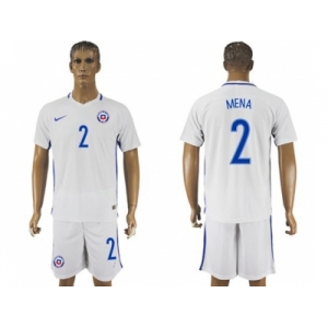 Chile #2 Mena Away Soccer Country Jersey