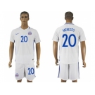 Chile #20 Meneses Away Soccer Country Jersey