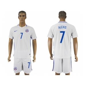 Chile #7 Alexis Away Soccer Country Jersey