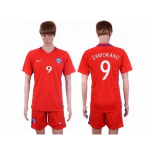 Chile #9 Zamorano Home Soccer Country Jersey