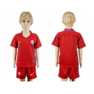 Chile Blank Home Kid Soccer Country Jersey